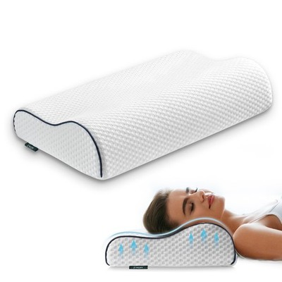 Z-hom Memory Foam Kissen, 59 x 39 x 10/12 cm, 59 x 35 x weiß 
