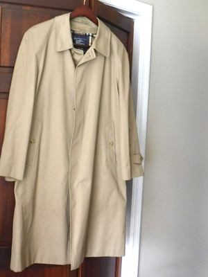 80'S BURBERRY MENS TRENCH COAT W/ZIP OUT LINING 42S