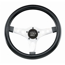 Grant Gt Sport Steering Wheel 13 In. Diameter Chrome Spokes Black Grant Gt Sport Steering Wheel 13 In. Diameter Chrome Spokes Black