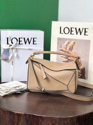Loewe Puzzle Bag Small Tan Pebbled Leather Shoulder Crossbody | eBay