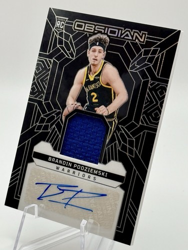 2023-24 Panini NBA Black Obsidian Brandin Podziemski All Etch RC Auto Warriors - Picture 3 of 5
