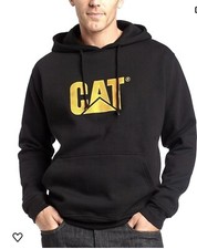 Caterpillar Men's Trademark Hooded Sweatshirt Pullover Logo Color Black Size M