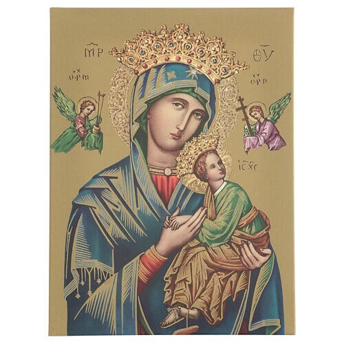 Religious Pictorial canvas painting Our Lady of Perpetual Help 20x28 inches - Picture 1 of 3