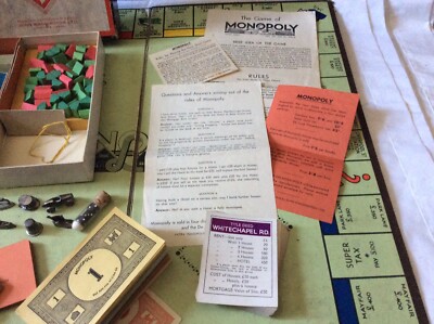 Ancien Monopoly quasi complet, jeu de société vintage