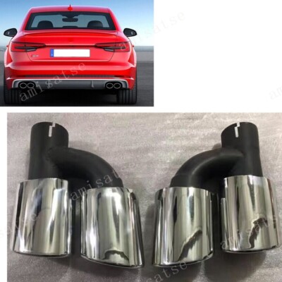 2008-2016 FOR Audi A4 S4 TIPS STAINLESS DUAL EXHAUST 4.0 2.5 B8