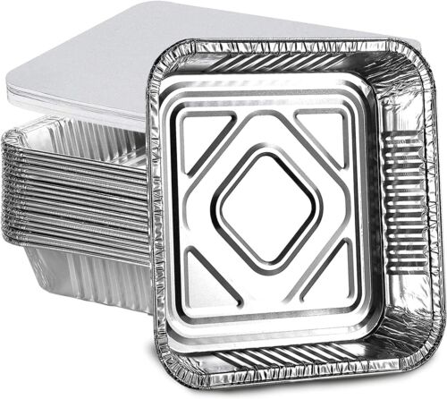 Aluminium Foil Food Takeaway Container with Lid for Baking/Freezing/BBQ/Roasting - Picture 10 of 12