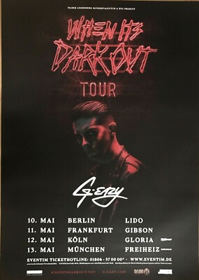 G-EAZY  2016  TOUR   + orig. Concert Poster -- Konzert Plakat - DIN A1