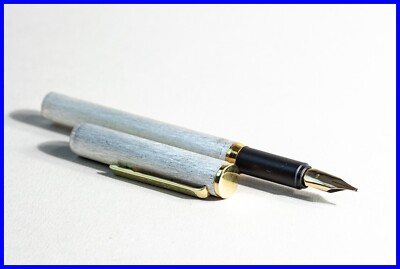Unique DUNHILL Patronen Füller 925 STERLING SILBER & GOLD B 585 Montblanc Feder