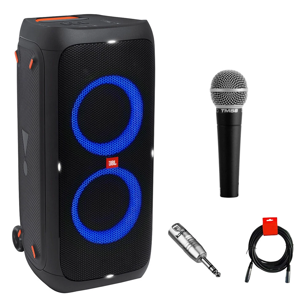 JBL PartyBox 310 Portable Bluetooth Speaker w/ Mic, XLR Adapter & Cable