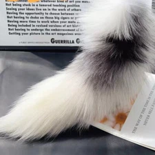 25-42CM Real&Fox Fur Tail Keychain Bag Charm Pendant Party Costume Cosplay Toys