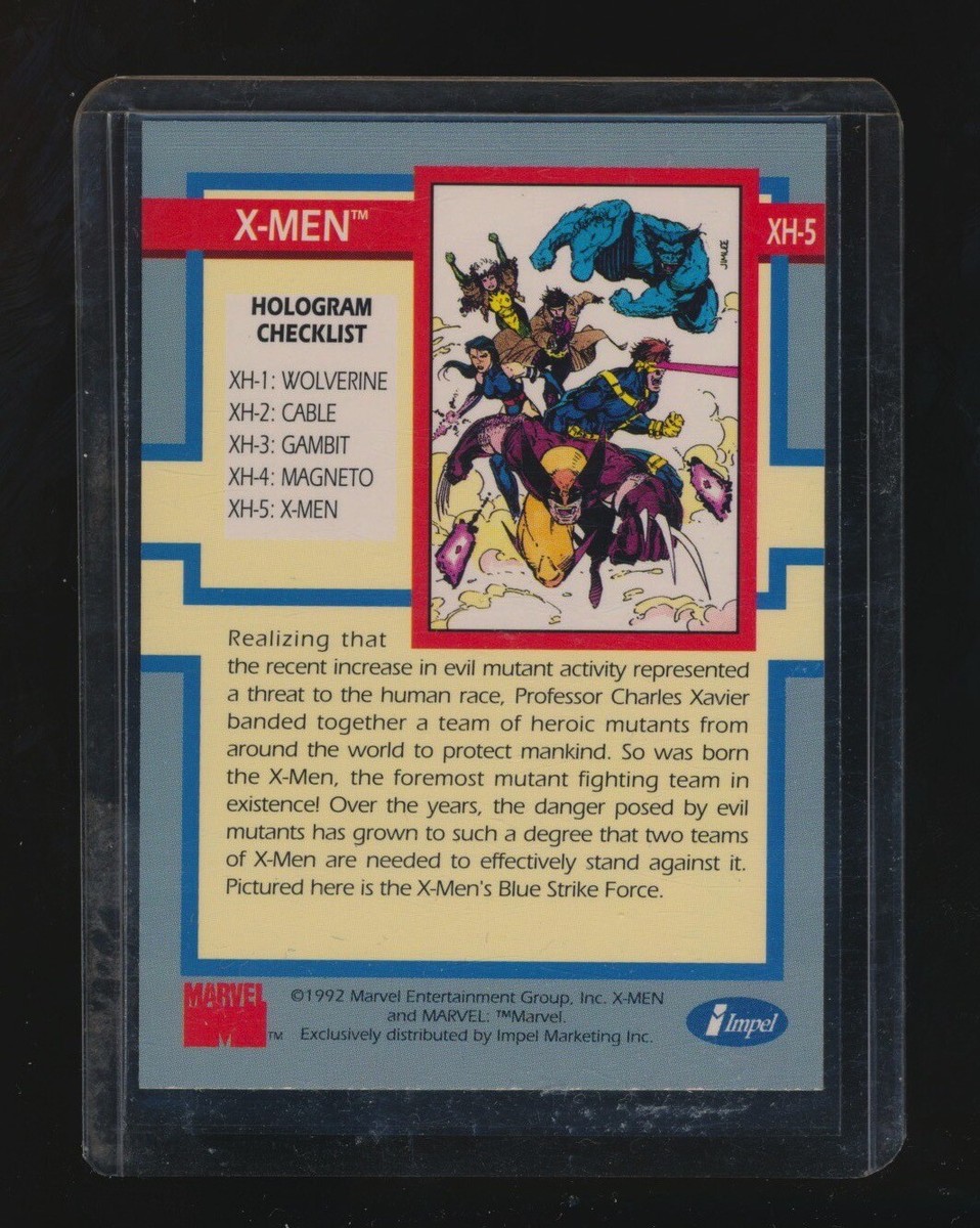X-MEN GOLD HOLOGRAM CHECKLIST CARD 1992 MARVEL | eBay