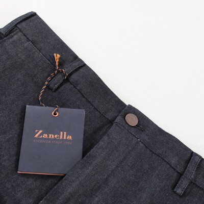Zanella NWT Chinos / Casual Pants Size 32 US Parker Solid Blue Cotton Blend