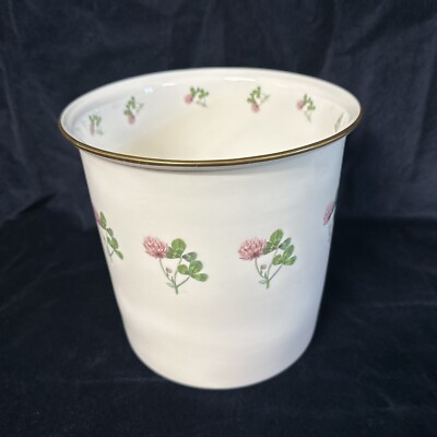 The Present Company England Hand Made Fine Bone China Floral Waste Bin Retired