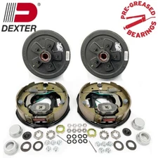 Dexter Pre-Greased 3500 lbsTrailer Axle Electric Brake Kit 5-4.5" BC