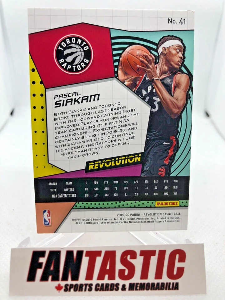 Pascal Siakam #41 2019-20 Panini Revolution Basketball - Image 2 of 2