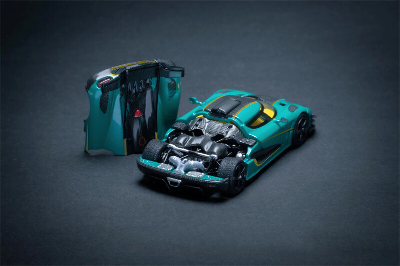 D.BoModel 1:64 koenigsegg peacock green Diecast Model Car