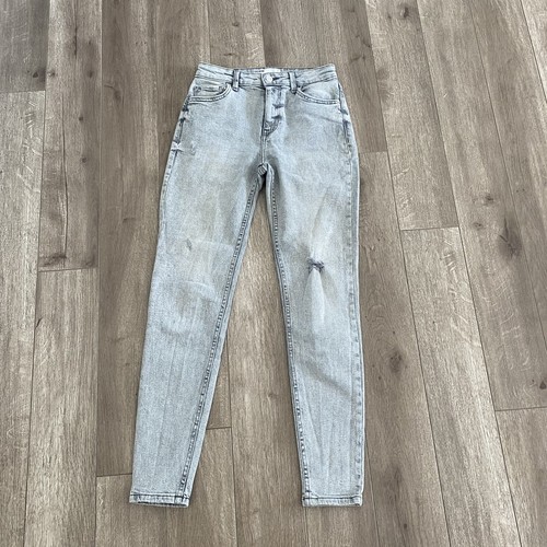 Bershka Women Gray Cotton Stretch Skinny Medium Rise Slim Denim Jeans 04 |  eBay