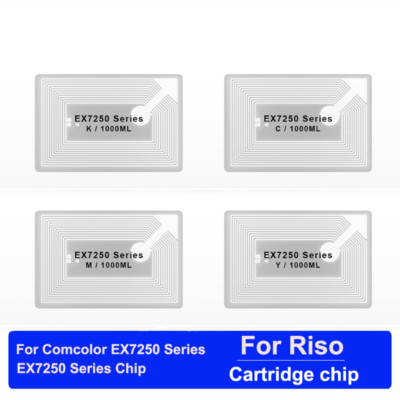 4colors/set Ink Cartridge Chip for For Riso Comcolor EX7250 Series Printer