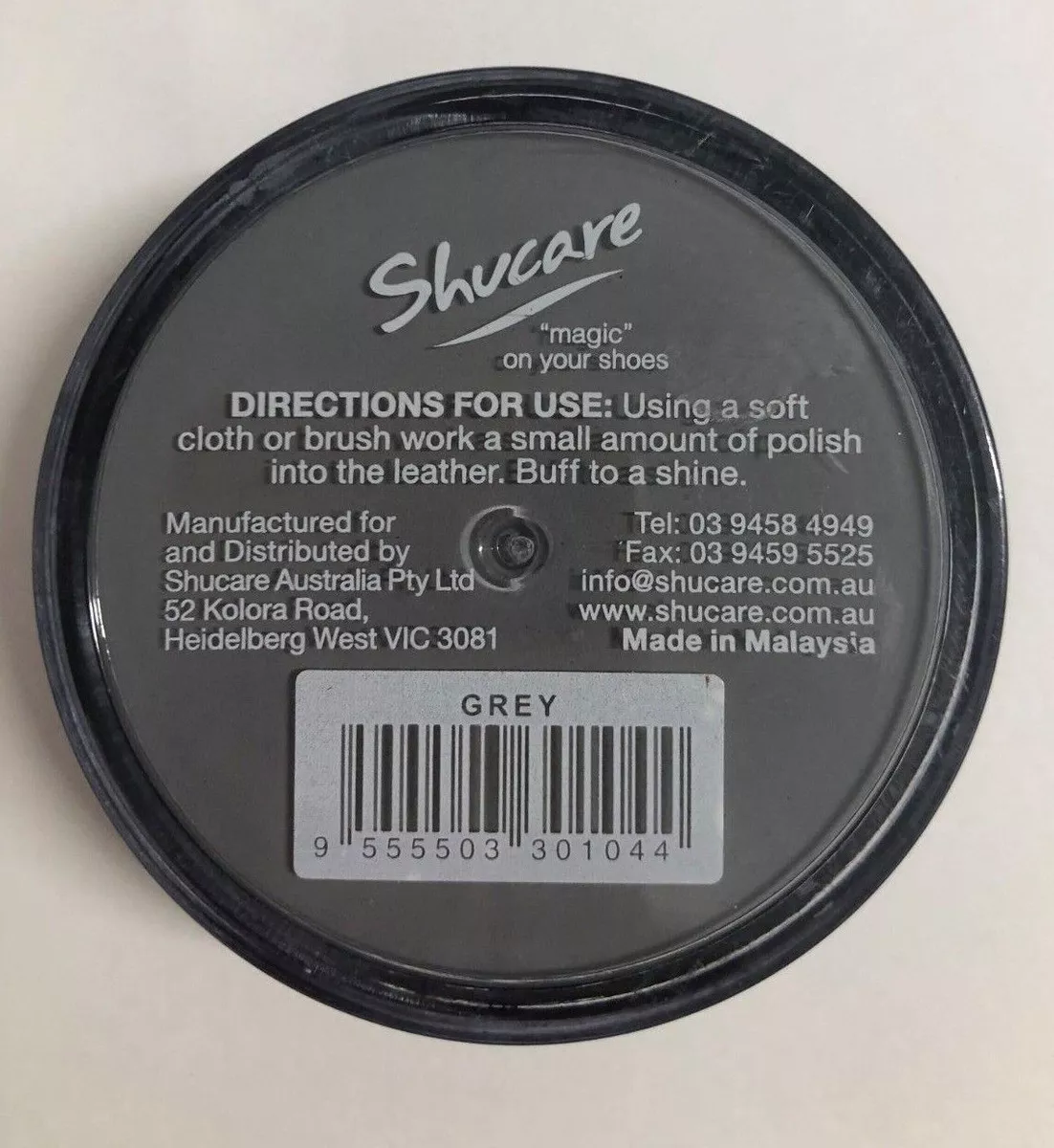 Grey shop leather polish