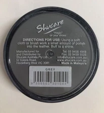 GREY Shoe Polish Cream - Restore Colour to Leather SHOES / BOOTS / BAGS SHUCARE