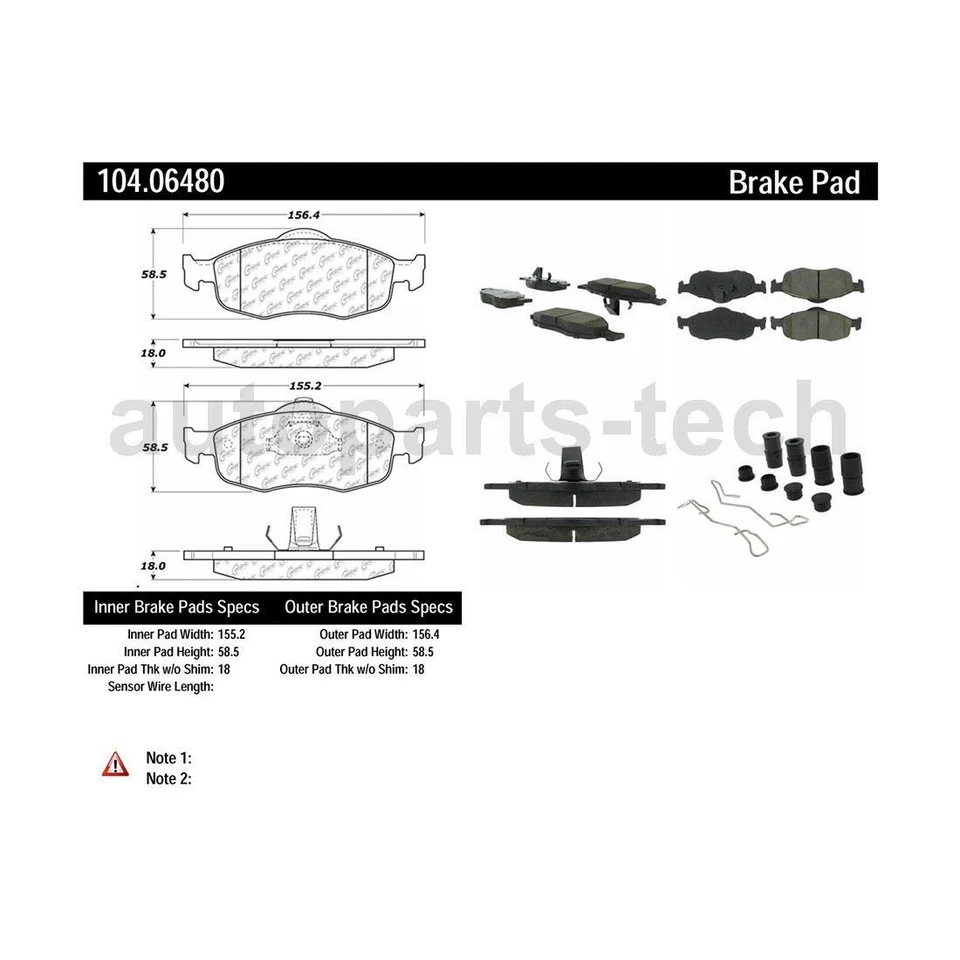Juego de pastillas de freno de disco traseras delanteras Posi silenciosas para Mercury Cougar 1999 2000 2001 2002 Foto 2 de 4
