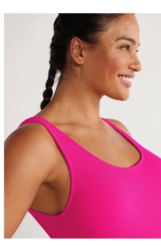 Women's LOVE & SPORTS Scrunchy Pink 1-Piece Swimsuit Plus Size XS (0-2) See Pics - Picture 6 of 15