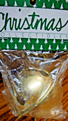 Gold WANG'S Sleigh Jingle Bell Christmas Holiday Home Decor~Made In Taiwan   884