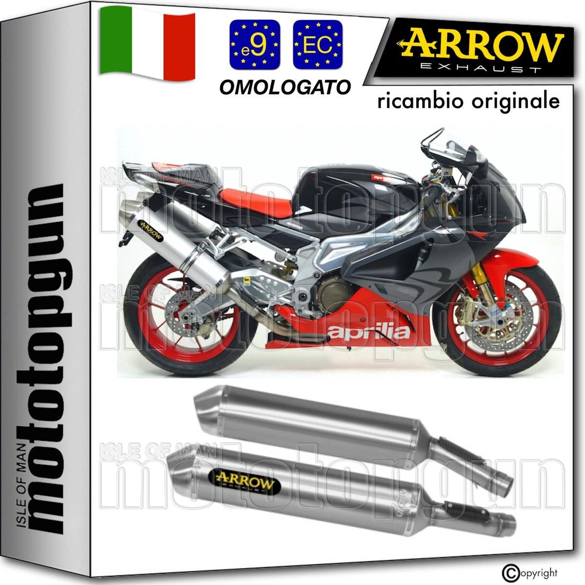 ARROW SCARICO OMO RACE-TECH APRILIA RSV 1000 R FACTORY 2004 04 2005 05  2006 06