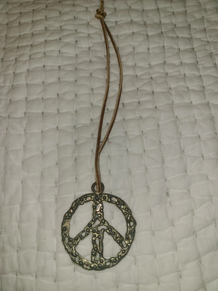 Vintage peace sign necklace sale
