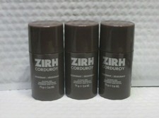ZIRH CORDUROY DEODORANT ALCOHOL-FREE 2.6 OZ  3 PC LOT  NWOB
