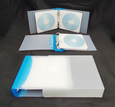 20 ORDNER AUFBEWAHRUNGSBOX CD BRIEFTASCHE HALTER DVD DISC TRAGETASCHE HÜLLE TRAGBAR *POSTEN*