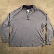Dockers Mens XL 1/4 Zip Pullover Sweatshirt Gray Mock Neck Great Condition