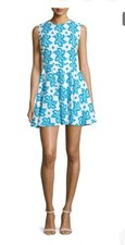 Diane von Furstenberg Jeannie Women's Fit & Flare Leaf Dress size 4