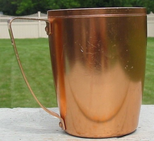 Tazza Mule Moscow Quartetto Barbiere Alluminio Colorato Vintage Specchio Made in USA Old - Foto 4 di 7