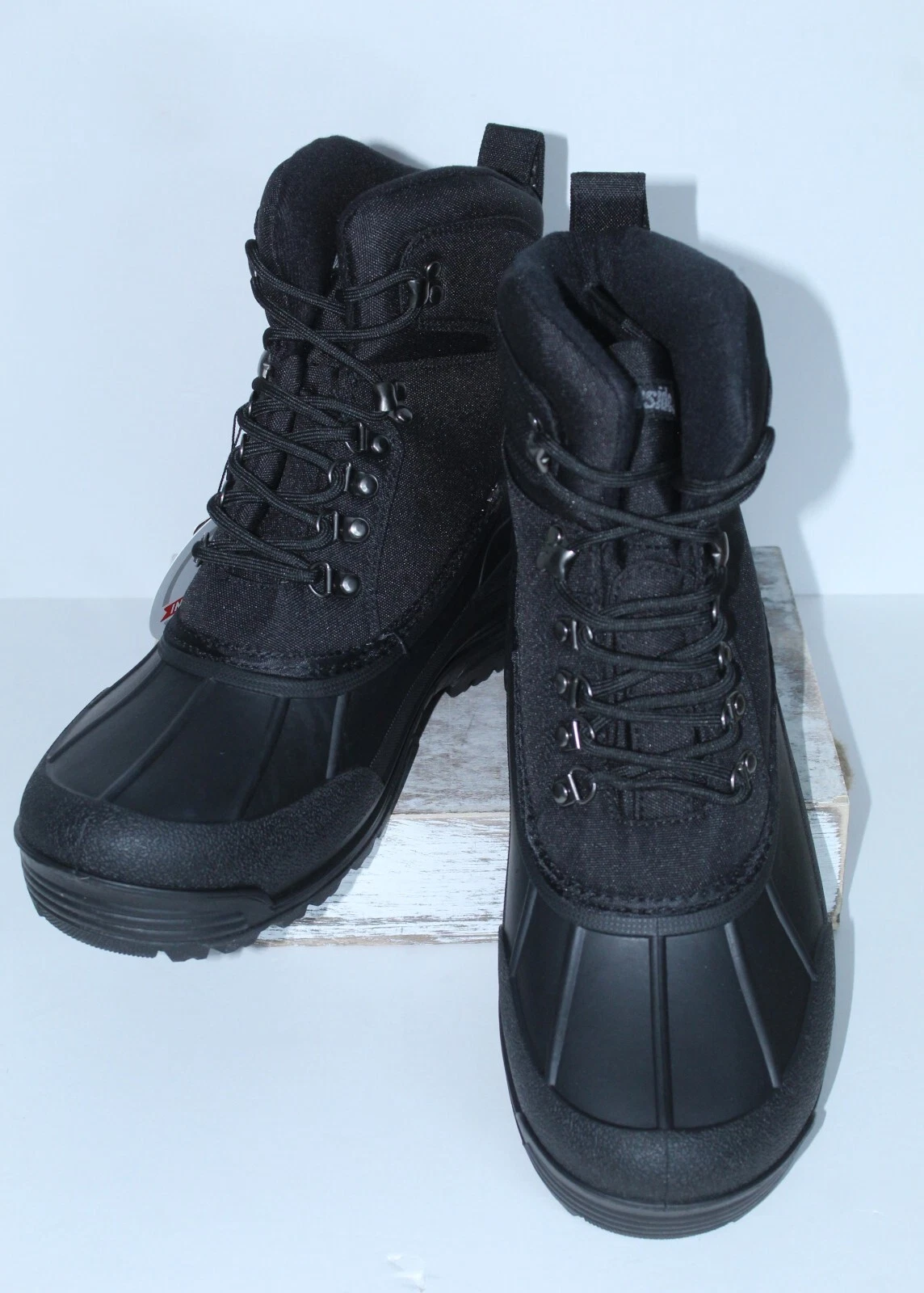 Northside Men's Glacier Peak Black Insulated Winter Snow Boot Size 12 NIBWT