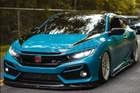 Type R Style Front Bumper Cover Kit For 2016-2021 10th Honda Civic Sedan Coupe