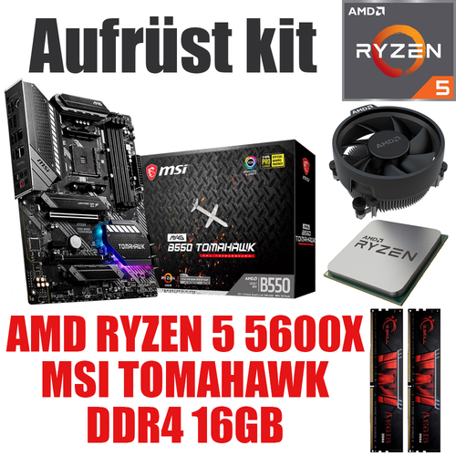AMD Ryzen 5 5600X Prozessor MSI Mainboard DDR4 Arbeitsspeicher Gaming