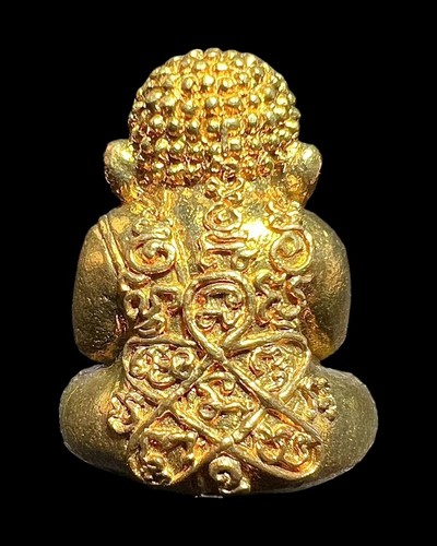 Magic Brass Phra Pidta LP Thong Wat Banrai Powerful Wealth & Charm Thai Amulet - Picture 3 of 12
