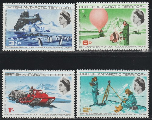 EDSROOM-19584 British Antarctica 20-23 MNH 1969 Complete Scientific Expedition
