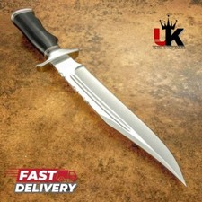 CUSTOM BOWIE 17" HAND MADE FORGED STEEL BLADE, COMBAT KNIFE TACTICAL