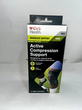 CVS HEALTH KNEE ACTIVE COMPRESSION SUPPORT MED