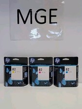 2018-24 Genuine HP 82 CMY DesignJet Color Ink Set C4911A C4912A C4913A Sealed