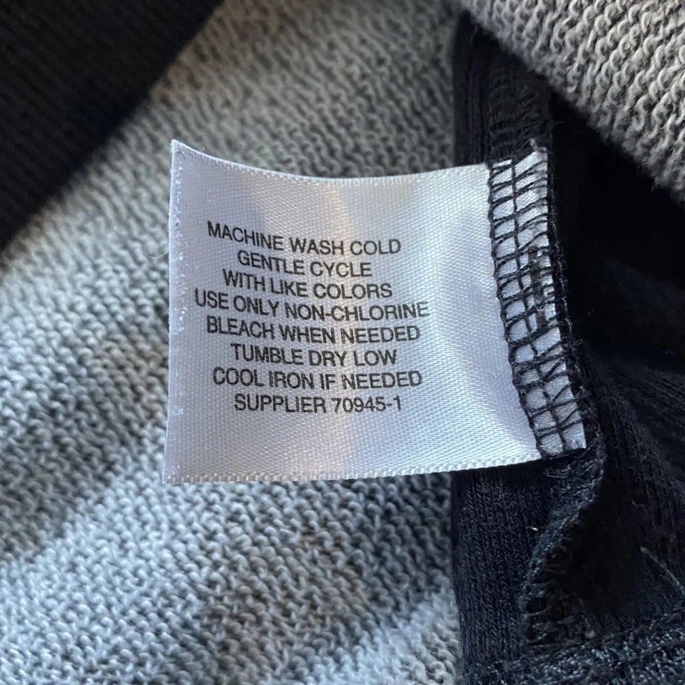 Suéter Made For Life Mujer Gris/Negro Manga Larga Cremallera Completa Talla Mediana Foto 4 de 4