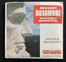 Viewmaster 3 Reels Set- Mount Rushmore National Memorial SD- Sawyer s- A 487