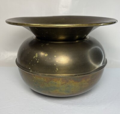 Vintage Brass Spittoon Smokeless Tobacco 5.5” x 8” Decor Plant MCM
