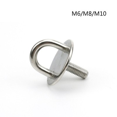 Round Pad Eye Plate with Enclosed Hook U-Shaped Heavy Duty Ceiling Mount Hanger