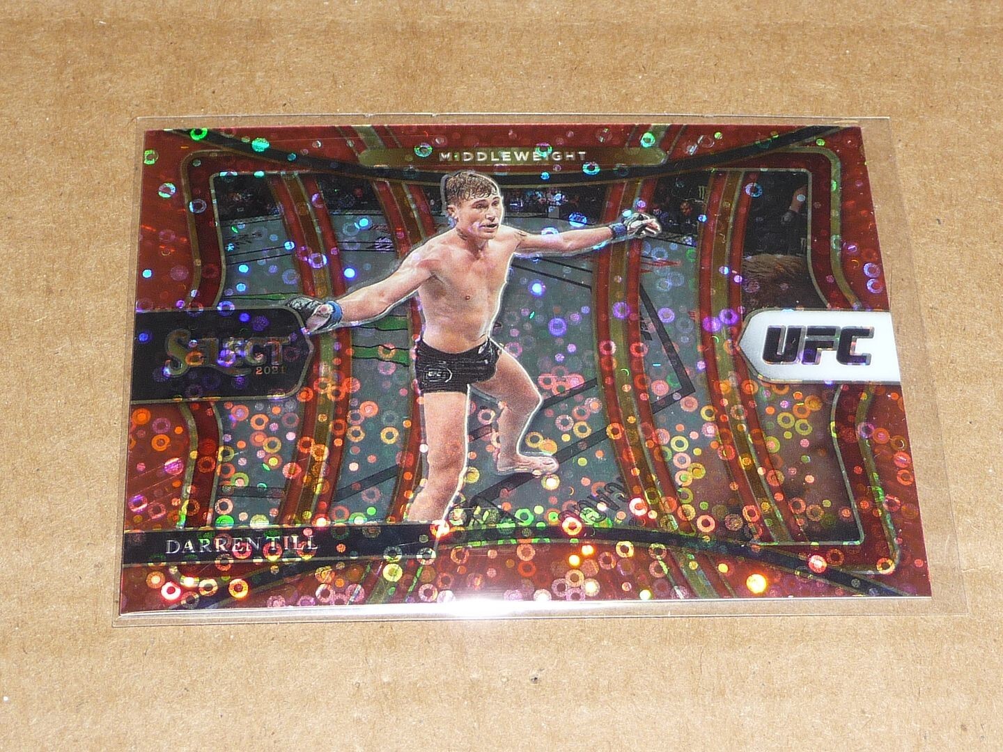 2021 Panini Select UFC DARREN TILL RED DISCO PRIZM PREMIER LEVEL /199 M7168
