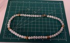Lirm 925 Sterling Silver Crackle Glass Brushed Gold Beads Beaded Necklace — photo 5