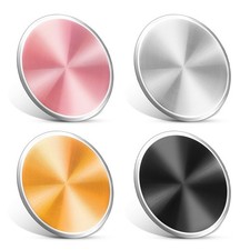 4 Pack Round Magnetic Car Mount Metal Plates with Strong Adhesive Sticker
