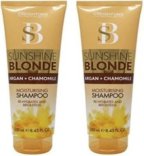 2 Pack Creightons Sunshine Blonde Shampoo 250ml Rehydrates & Brightens Argan Oil 14.44 per litre